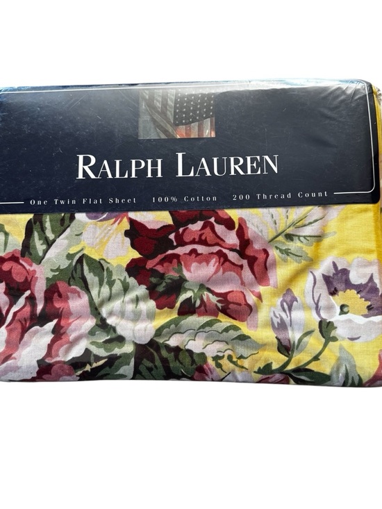 Ralph Lauren Other - Vint NIP Ralph Lauren 100% Cotton Twin Flat Sheet Brooke Floral Yellow